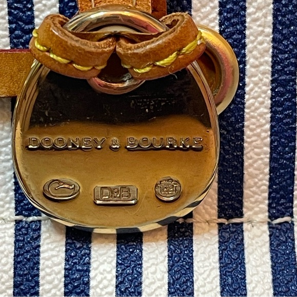 Vintage Dooney & Bourke Striped Canvas Handbag - Picture 2 of 11